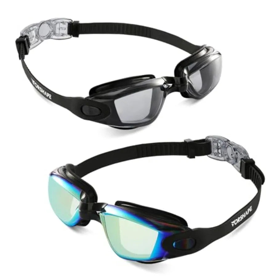 Anti Fog Swimming Goggles 2 Pack No Leaking UV Protection For Men Women Youth Everyday Wear