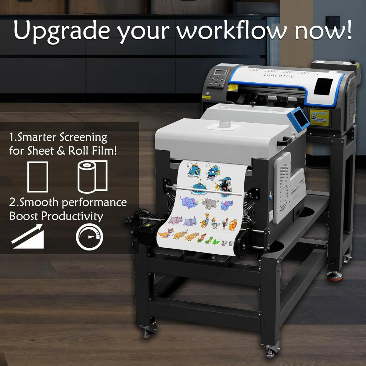 Lancelot A3 M1630 Pro DTF Printer Bundle – All-in-One Automatic T-Shirt Printing System with Powder Shaker & Heat Press Auto