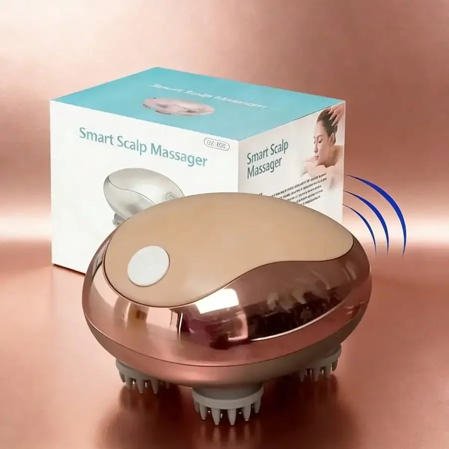 Portable Octopus Claw Scalp Massager Rechargeable Vibrating Head Kneader Tool