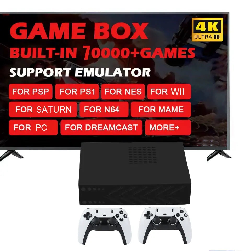 Retro Gaming Console With Preinstalled Emulators And Wireless Controller
