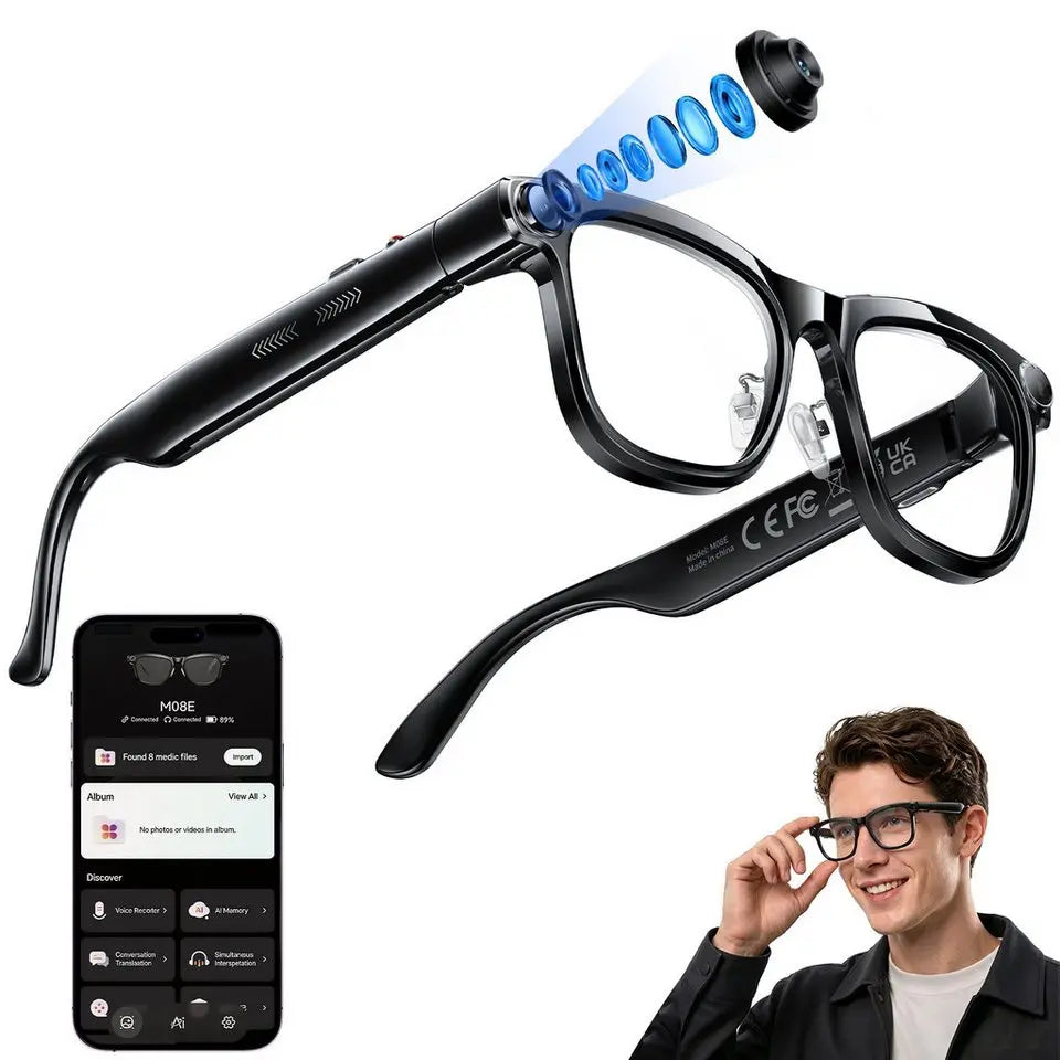 AI Smart Glasses With ChatGPT Translation Camera And Voice Assistant