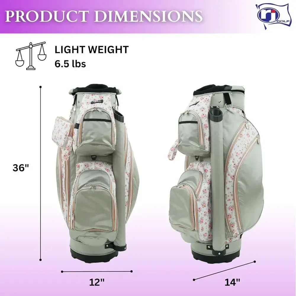 Luxury Women Golf Cart Bag Featuring 14 Way Divider Top