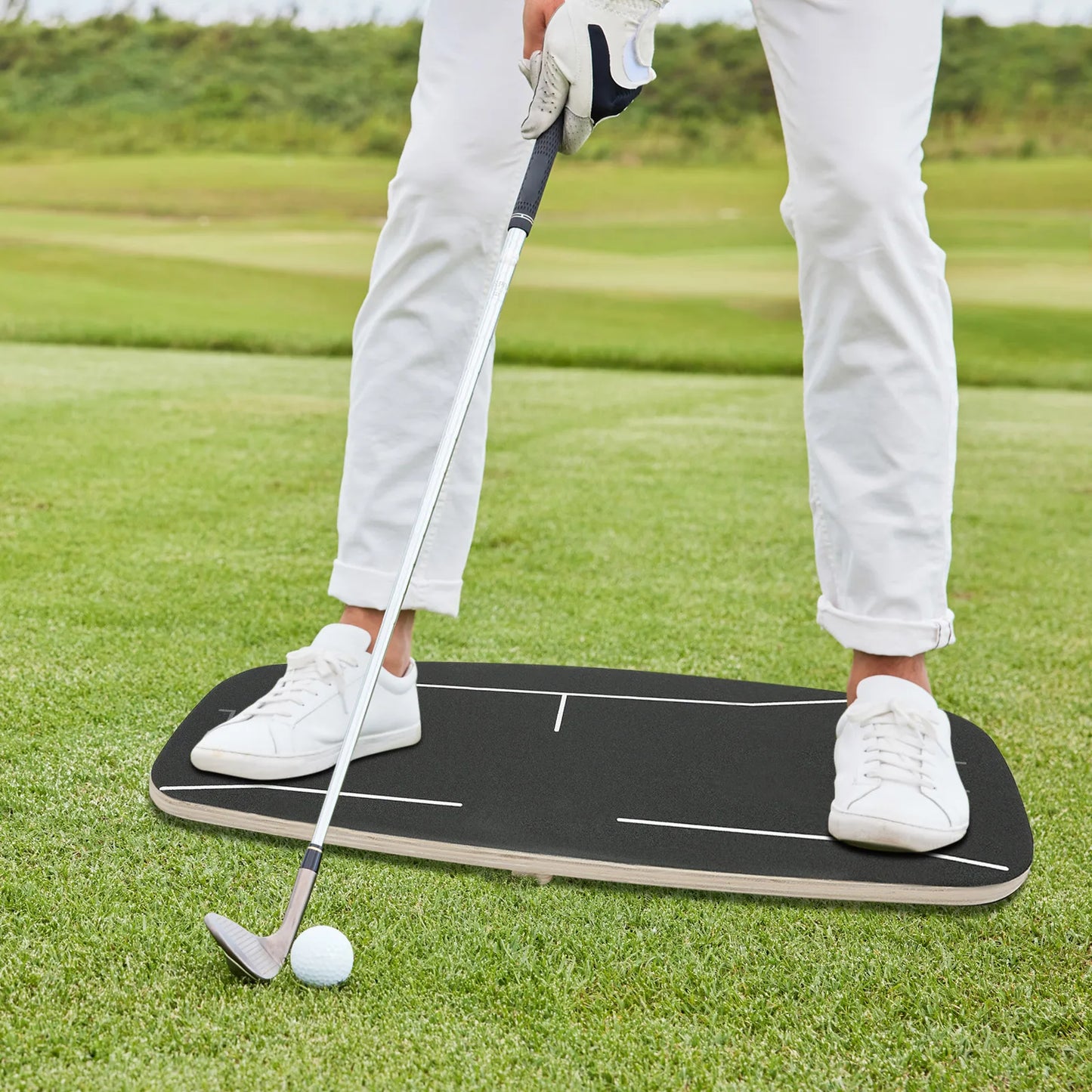 Golf Balance Board Swing Trainer With Real Time Weight Distribution Feedback 330Lbs Portable For Golfers