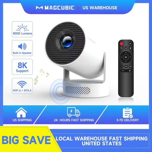 Magcubic HY300 Pro Projector 8K Android 14 8000 Lumens