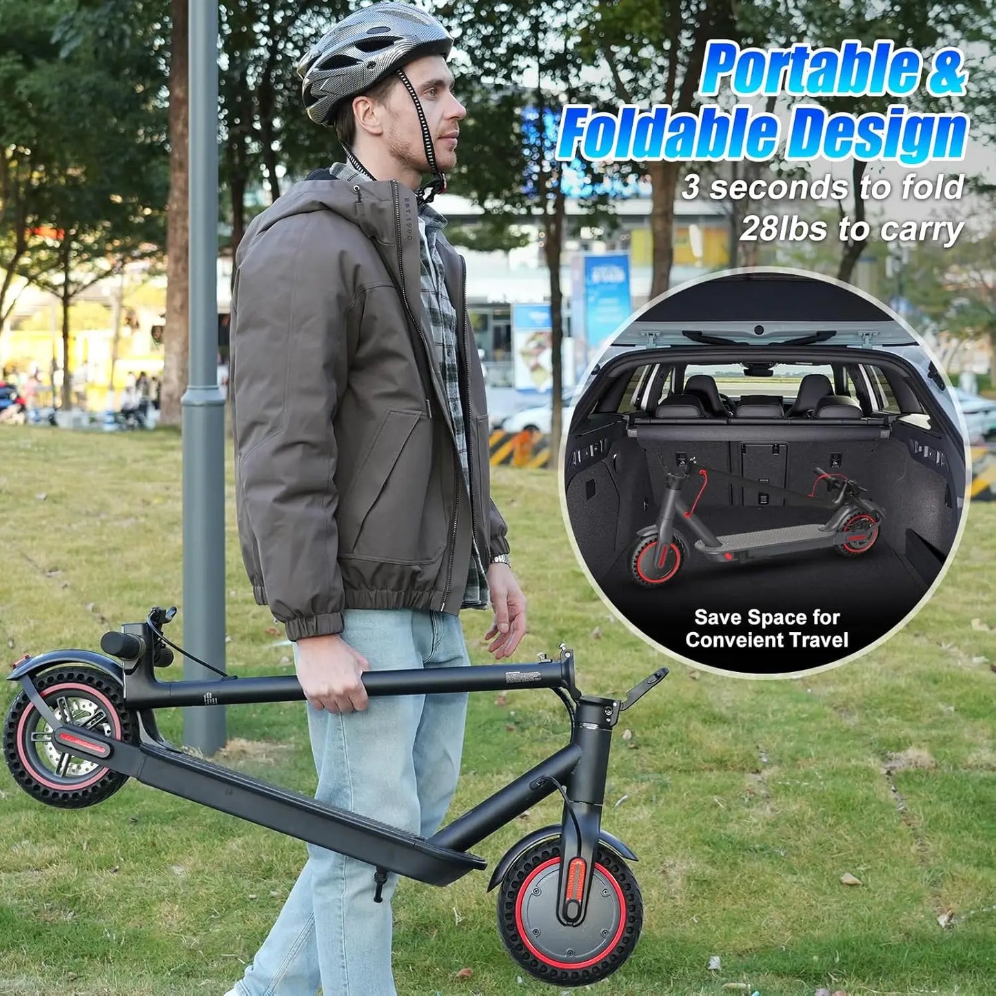 OBX 500W Folding Electric Scooter With App Control And Long Range
