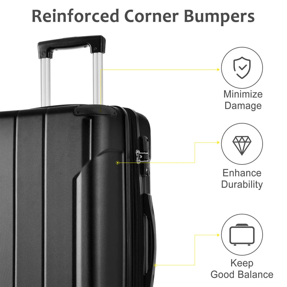 Hardside ABS Luggage Set With TSA Lock For Family Travel