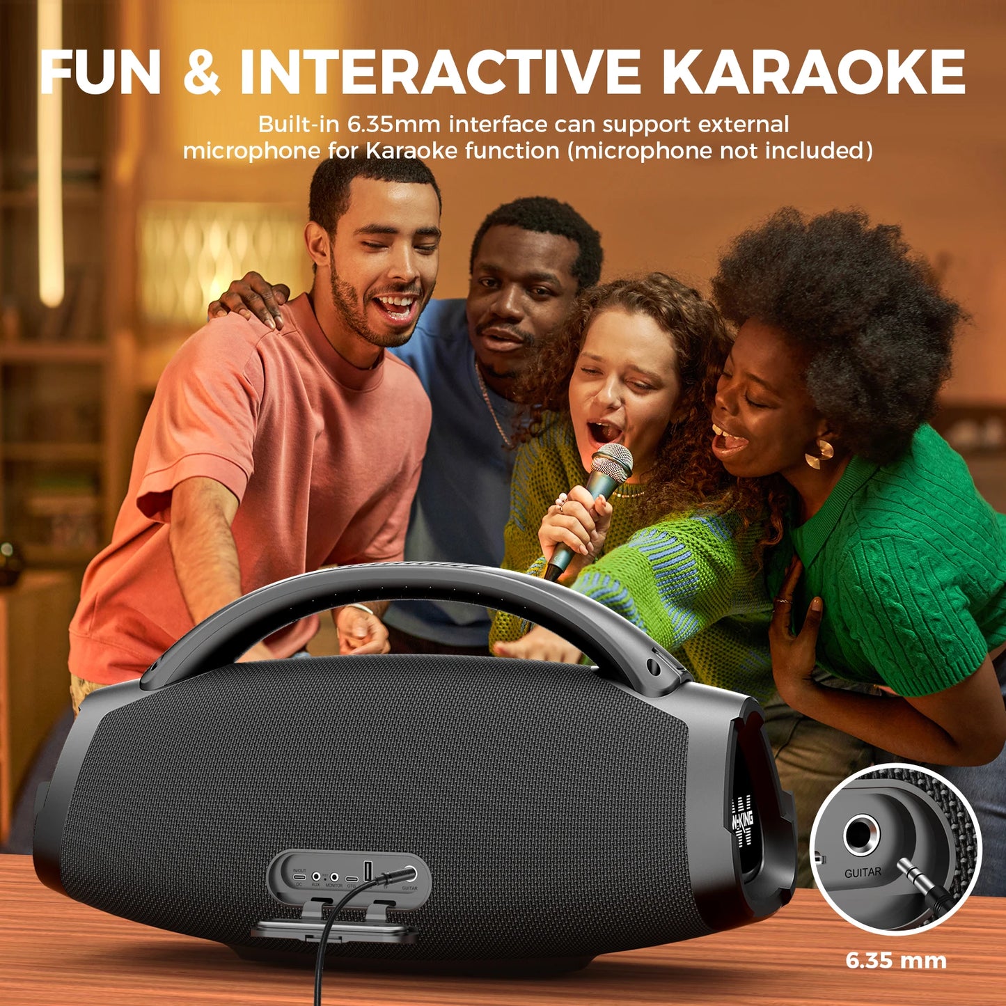 W-King X20 200W RMS Portable Bluetooth IPX7 Waterproof Speaker