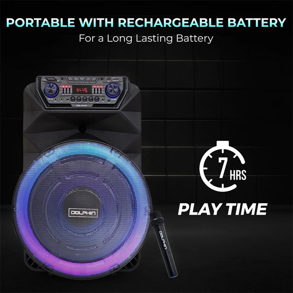CURUK 4500W Portable Bluetooth Party Speaker With Subwoofer Karaoke