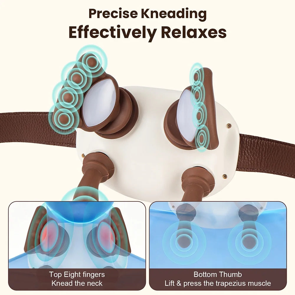 Iebilif 4D Neck Massager Featuring Shiatsu Deep Tissue Relief