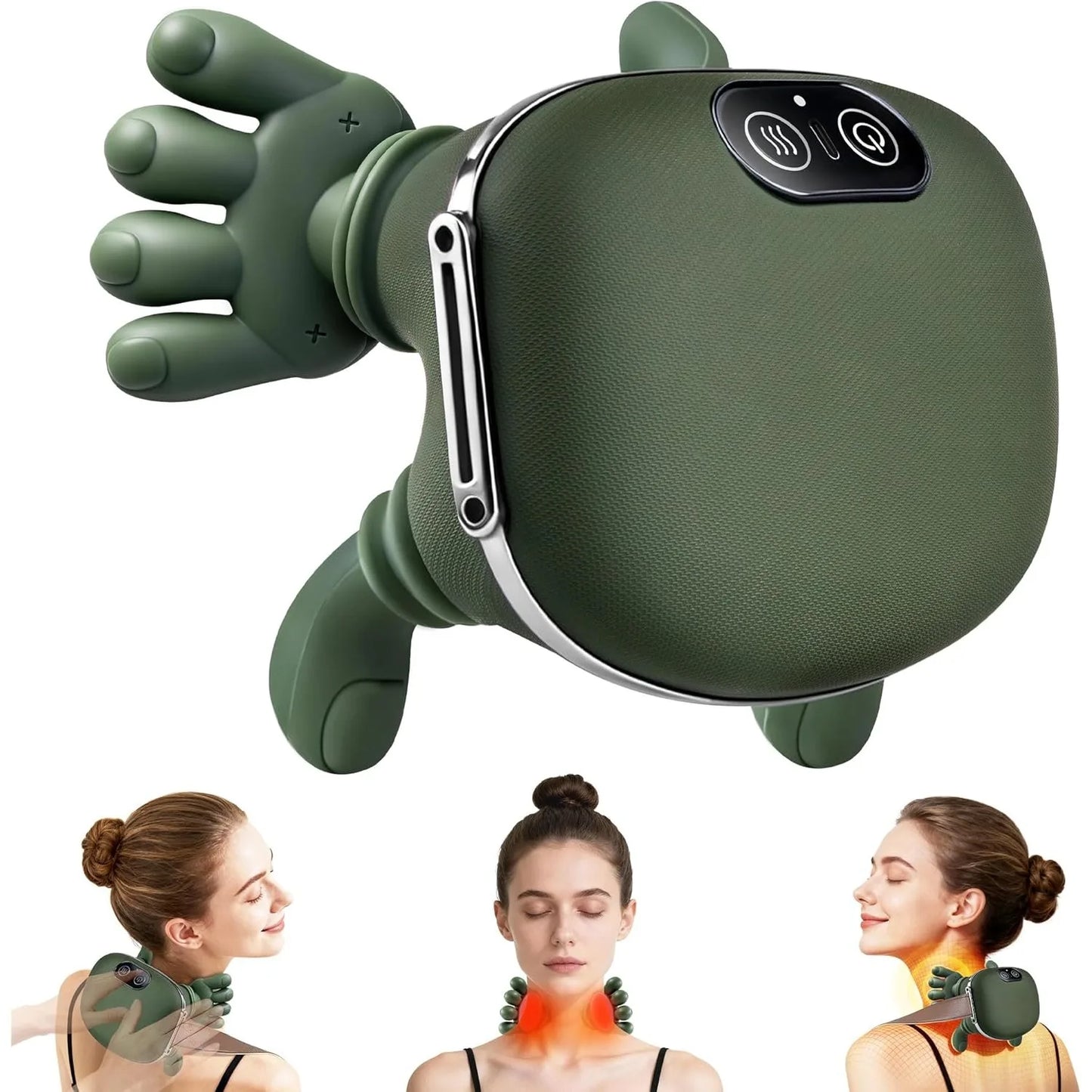 Shoulder And Neck Massager With Bionic Heated 4D Kneading Simulates Real Palm Massage For Home Use