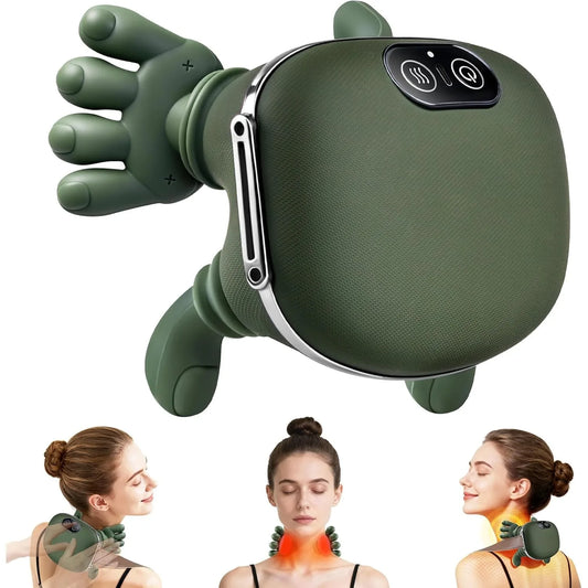 Shoulder And Neck Massager With Bionic Heated 4D Kneading Simulates Real Palm Massage For Home Use