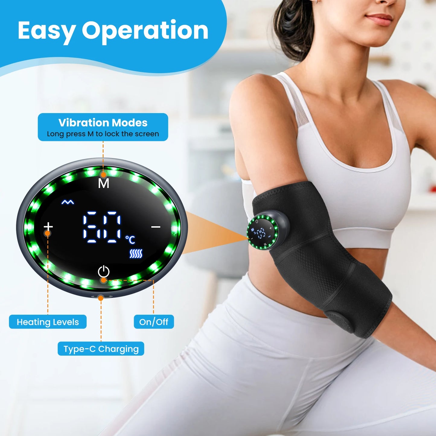 Hailicare Intelligent Electric Heating Knee Joint Protector With Vibration