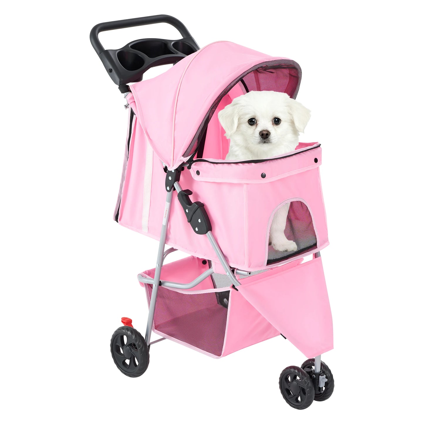Foldable 3 Wheel Pet Stroller For Small Dogs And Cats