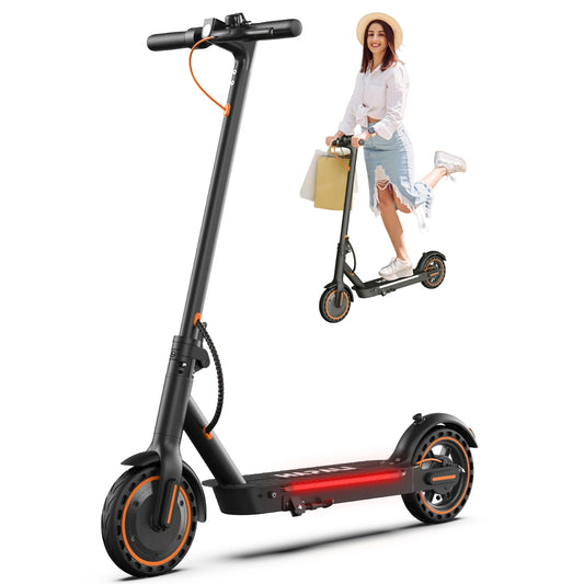Osboo A11 Electric Scooter For Adults Foldable With Dual Suspension And Turn Signals 550W Up 22 MPH 10Inch Solid Tires