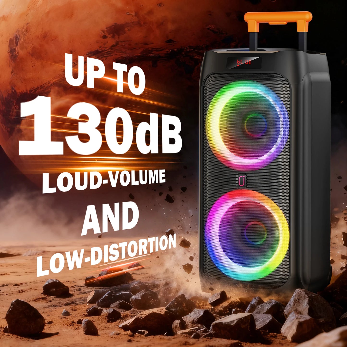 FanFun Karaoke Machine 500W Peak Power With DJ Lights
