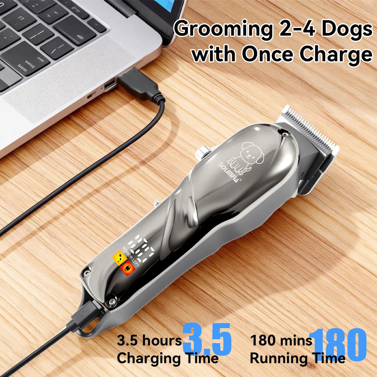 Solimpia Professional Pet Hair Clipper for Dogs and Cats