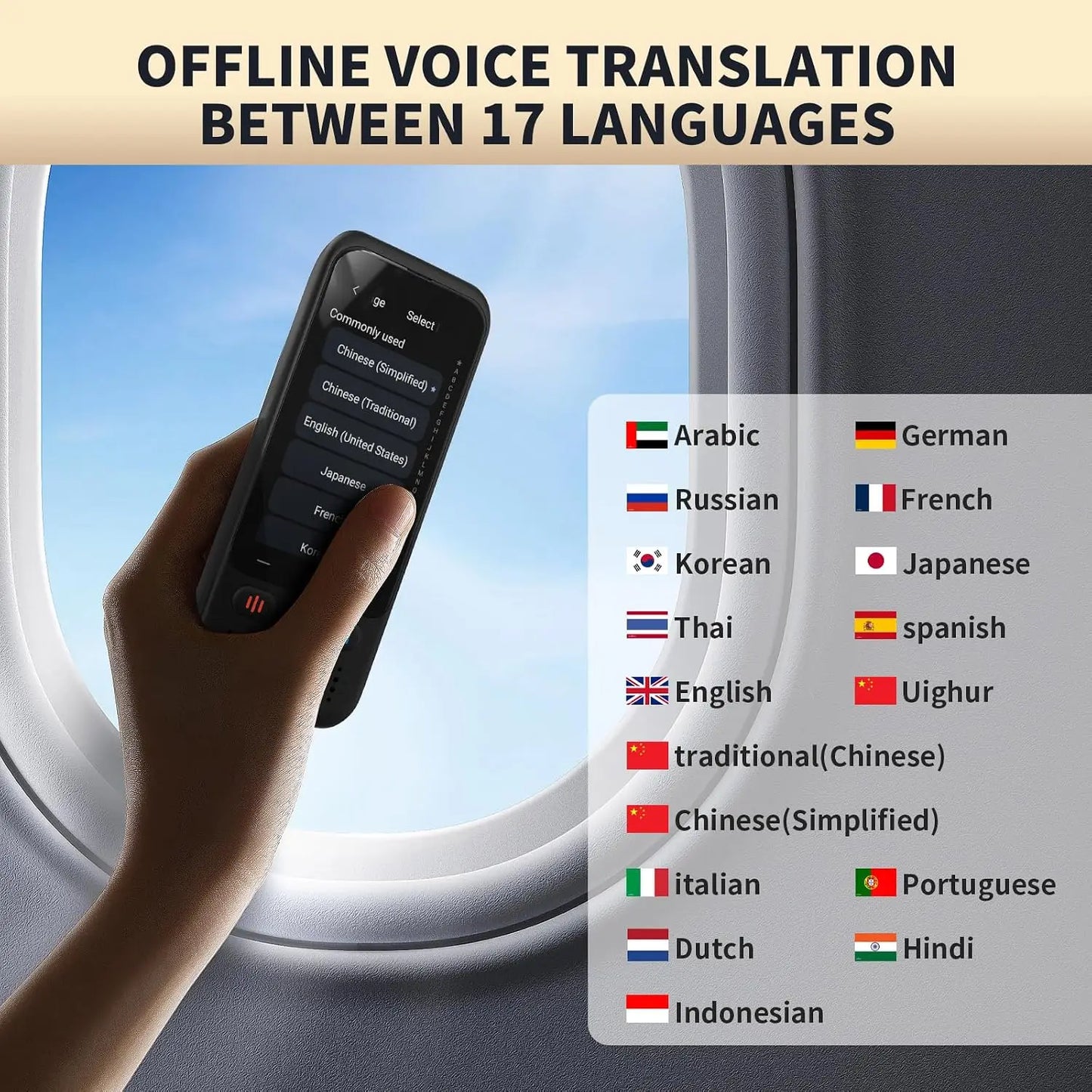 AI Language Translator Device 150 Languages No WiFi Needed Translation