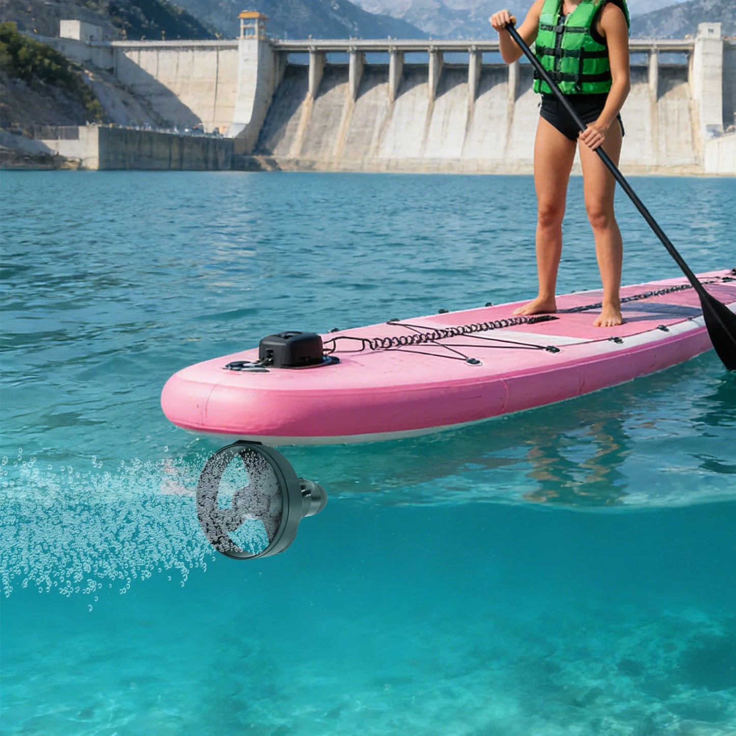 Underwater Thruster For SUP Paddleboard 288W 440lbs Thrust Powerful Portable Motor For Men