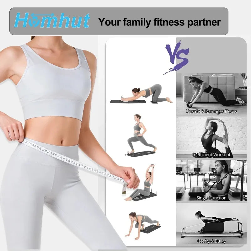 Foldable Ab Workout Board With Resistance Bands For Abs Training