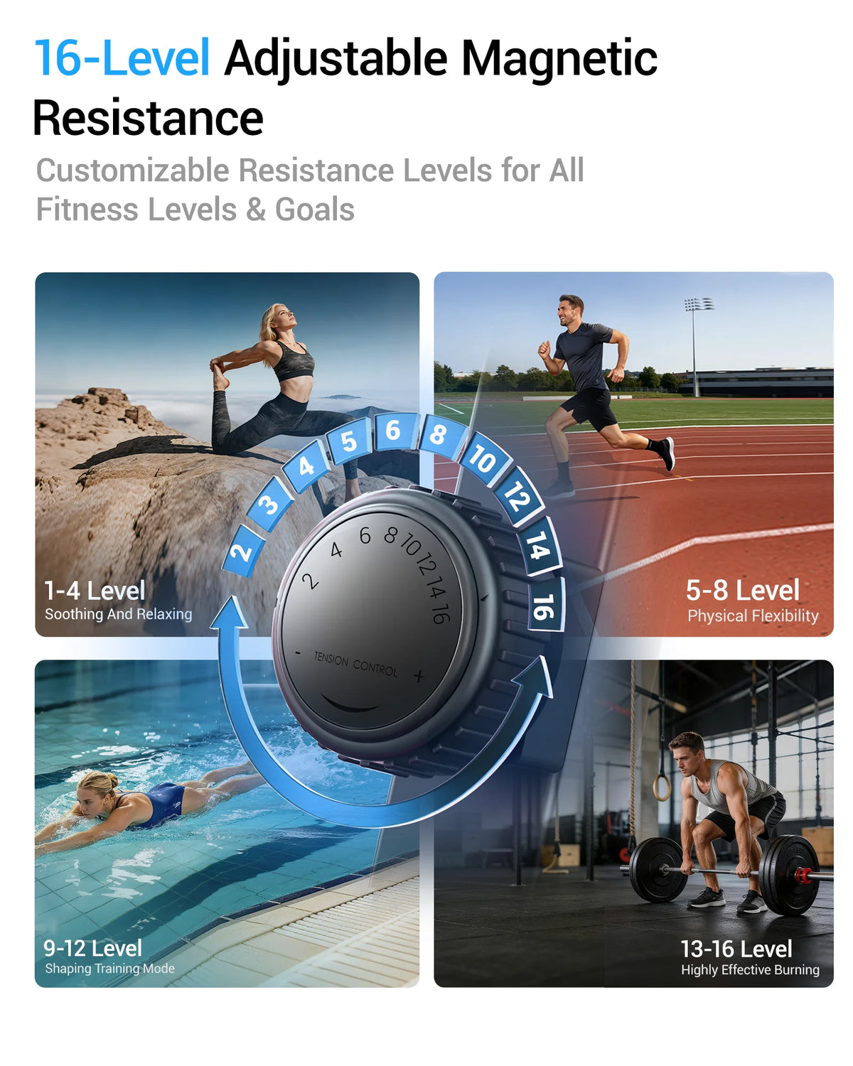 UMAY ET70 Magnetic Elliptical Exercise Machine With LCD Monitor