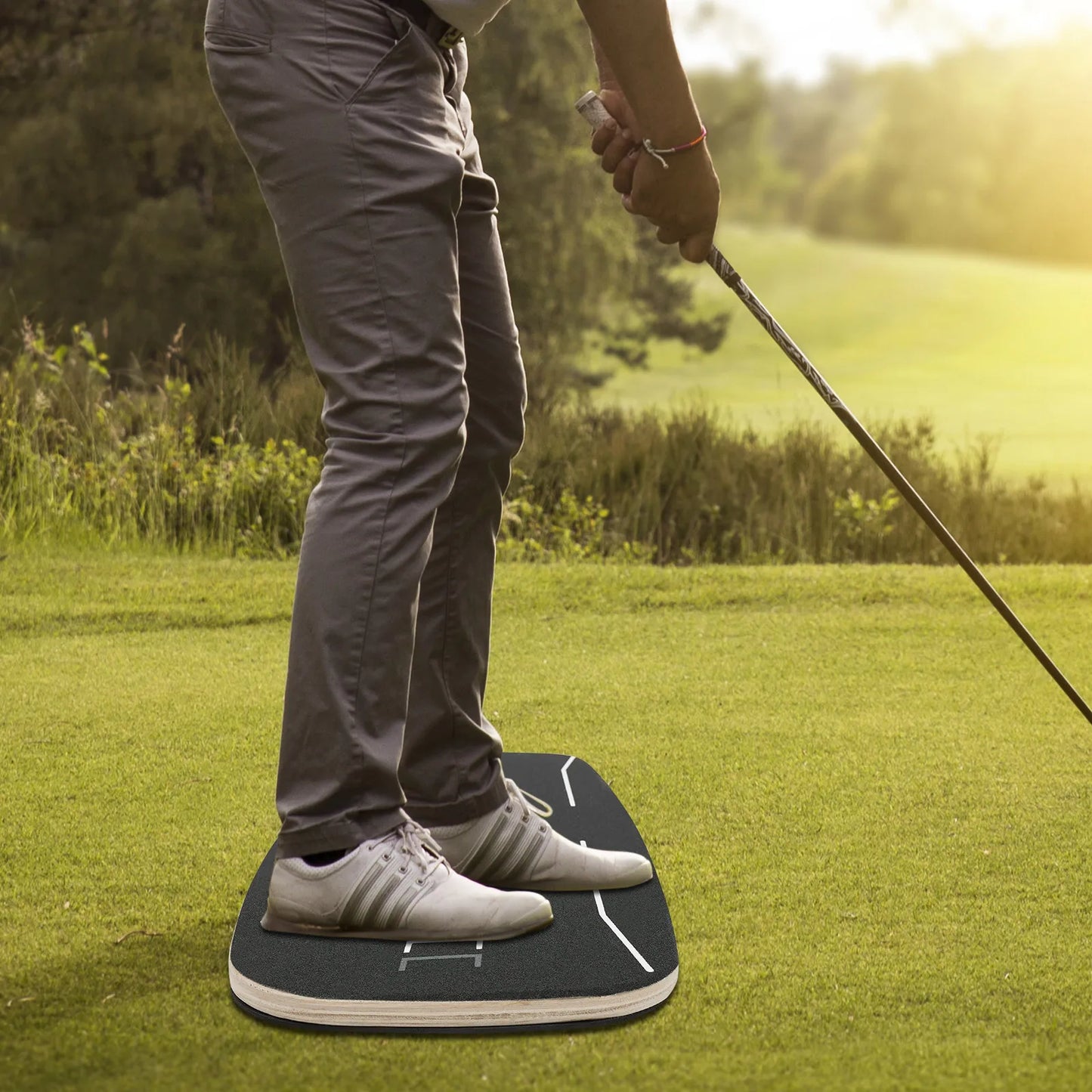 Golf Balance Board Swing Trainer With Real Time Weight Distribution Feedback 330Lbs Portable For Golfers