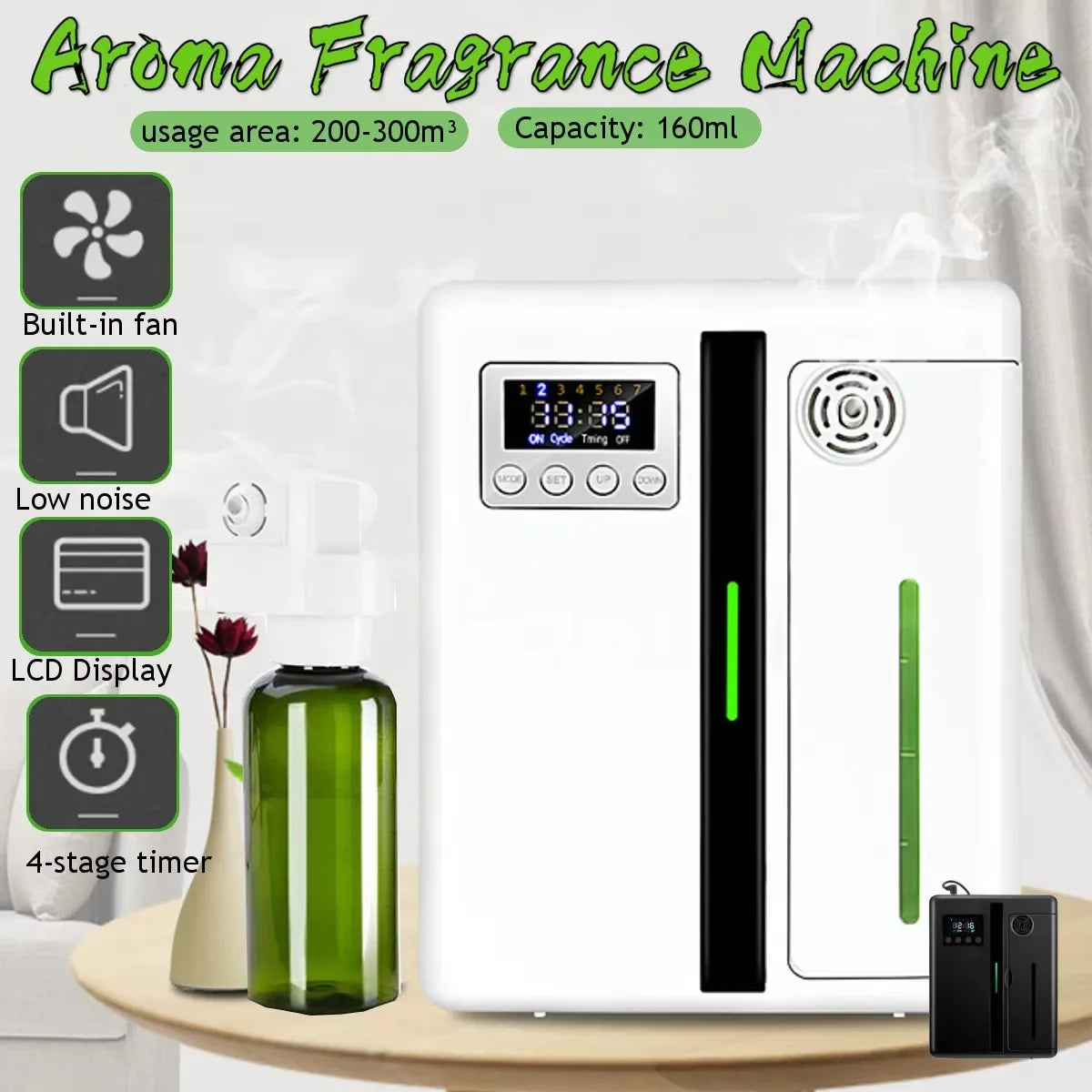 Namste Bluetooth Aroma Diffuser 200ml With 300m3 Coverage Wall Hanging Flat Lay For Home Fragrance Enthusiasts