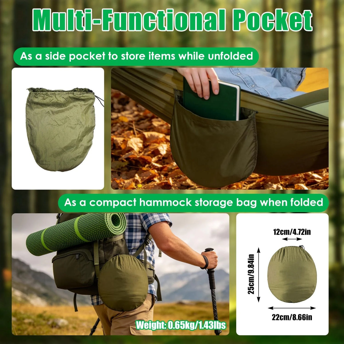 Automatic Quick Open Mosquito Net Hammock for Outdoor Camping