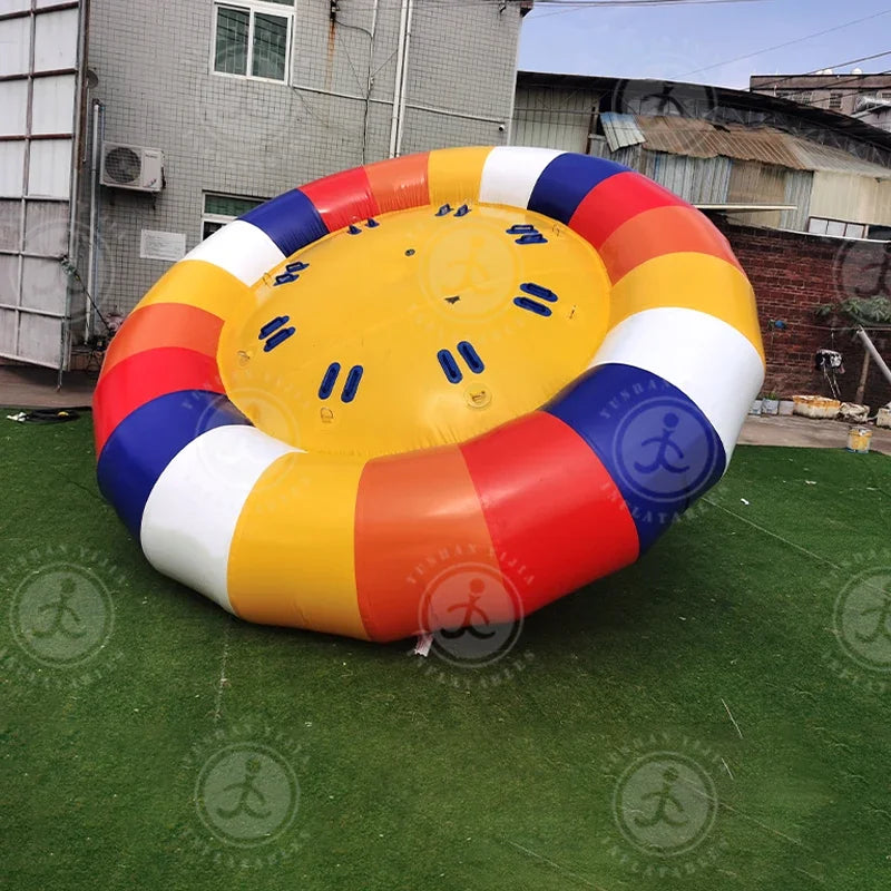 Inflatable Towable UFO Tube For Six To Eight People 10x10ft Heavy Duty PVC Water Sports Family Friendly Fun