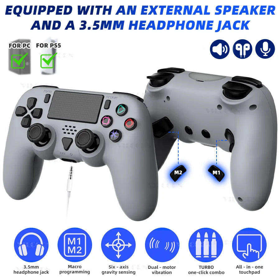 VILCORN Wireless Gamepad For PS5 DualSense Bluetooth Controller