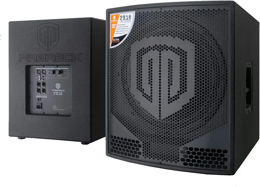 PRORECK PR18 Powered Subwoofer 2000W PMPO DJ PA Loudspeaker