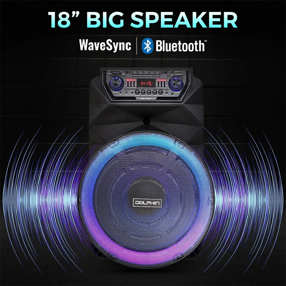 CURUK 4500W Portable Bluetooth Party Speaker With Subwoofer Karaoke