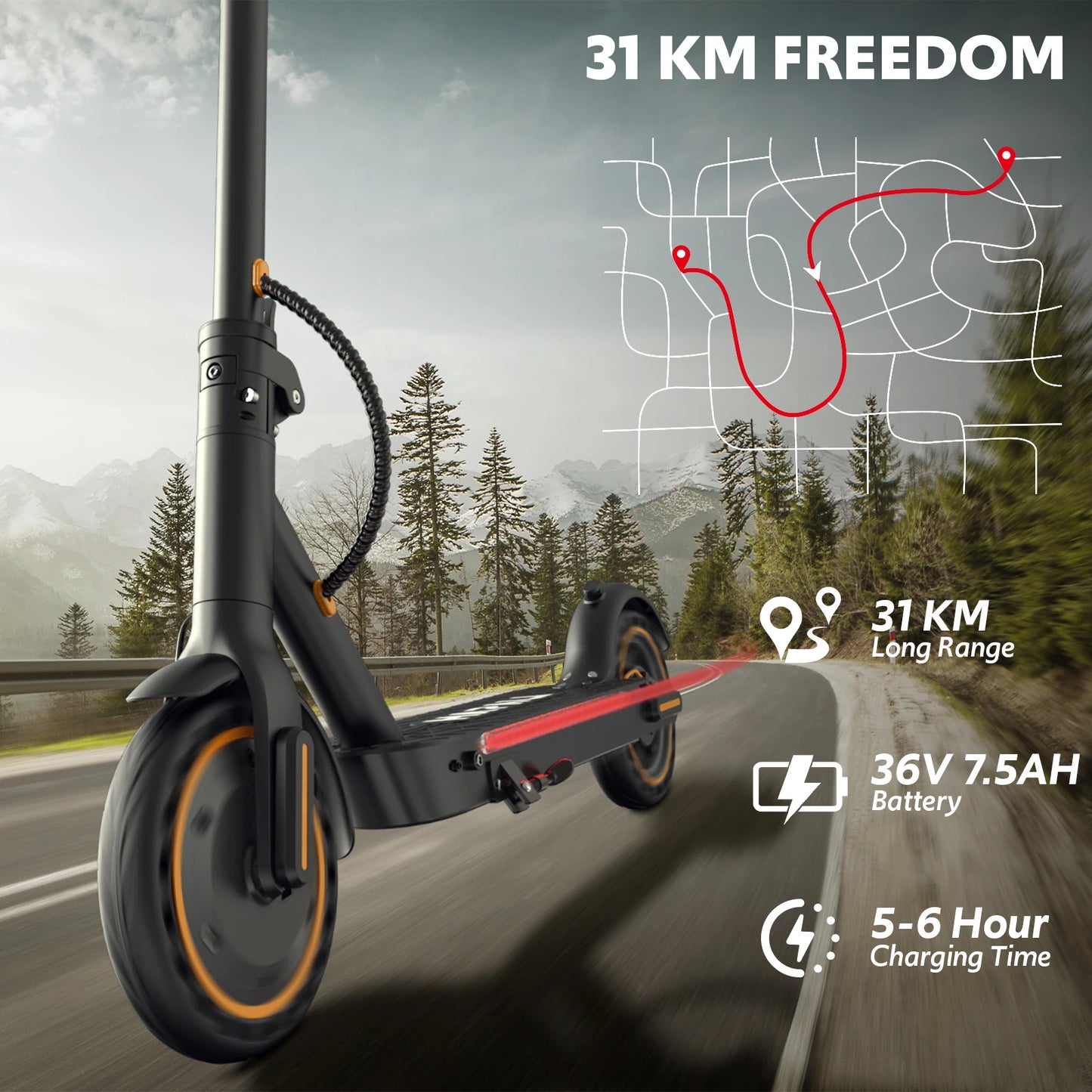 Osboo Electric Scooter For Adults With Suspension