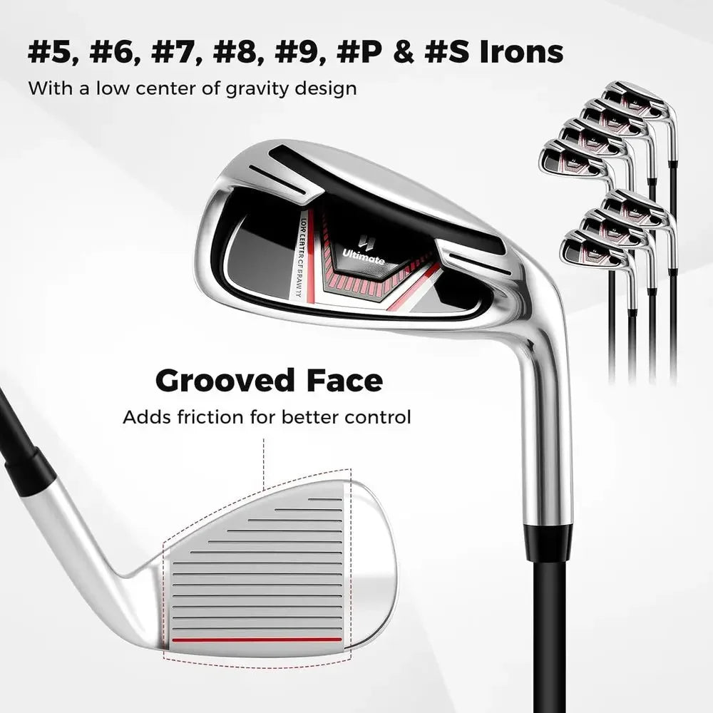Women's Golf Club Complete Set With Driver Irons Putter Bag