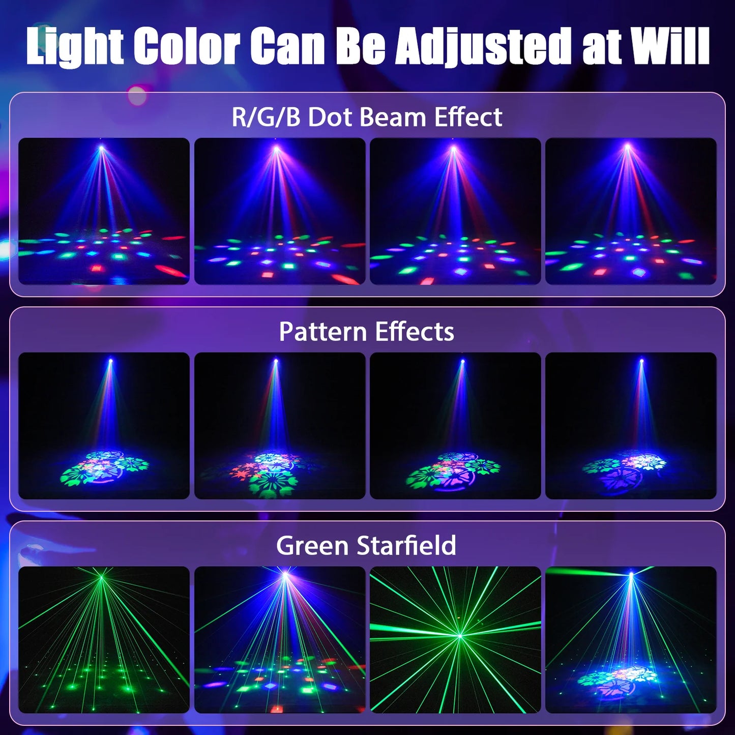 U'King 30W Beam Pattern Moving Head Light DMX RGB Strobe