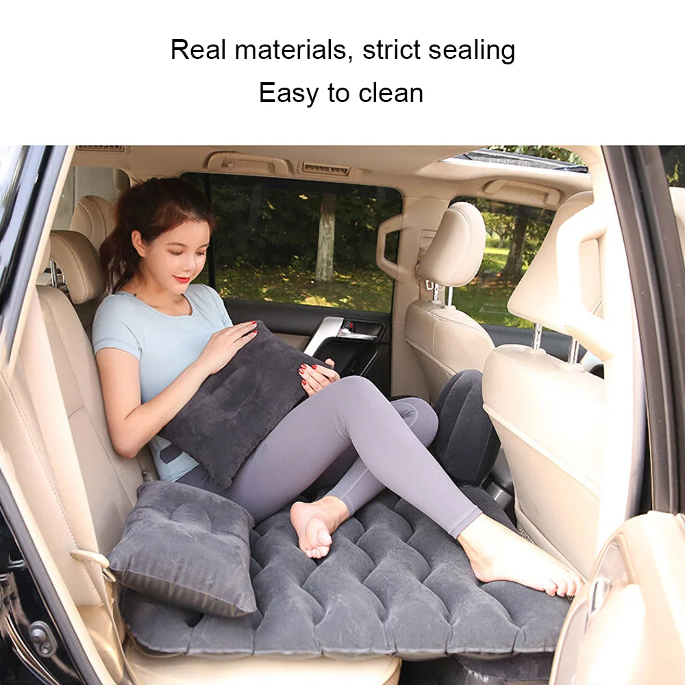 Portable Inflatable Car Back Seat Mattress Air Bed For SUV