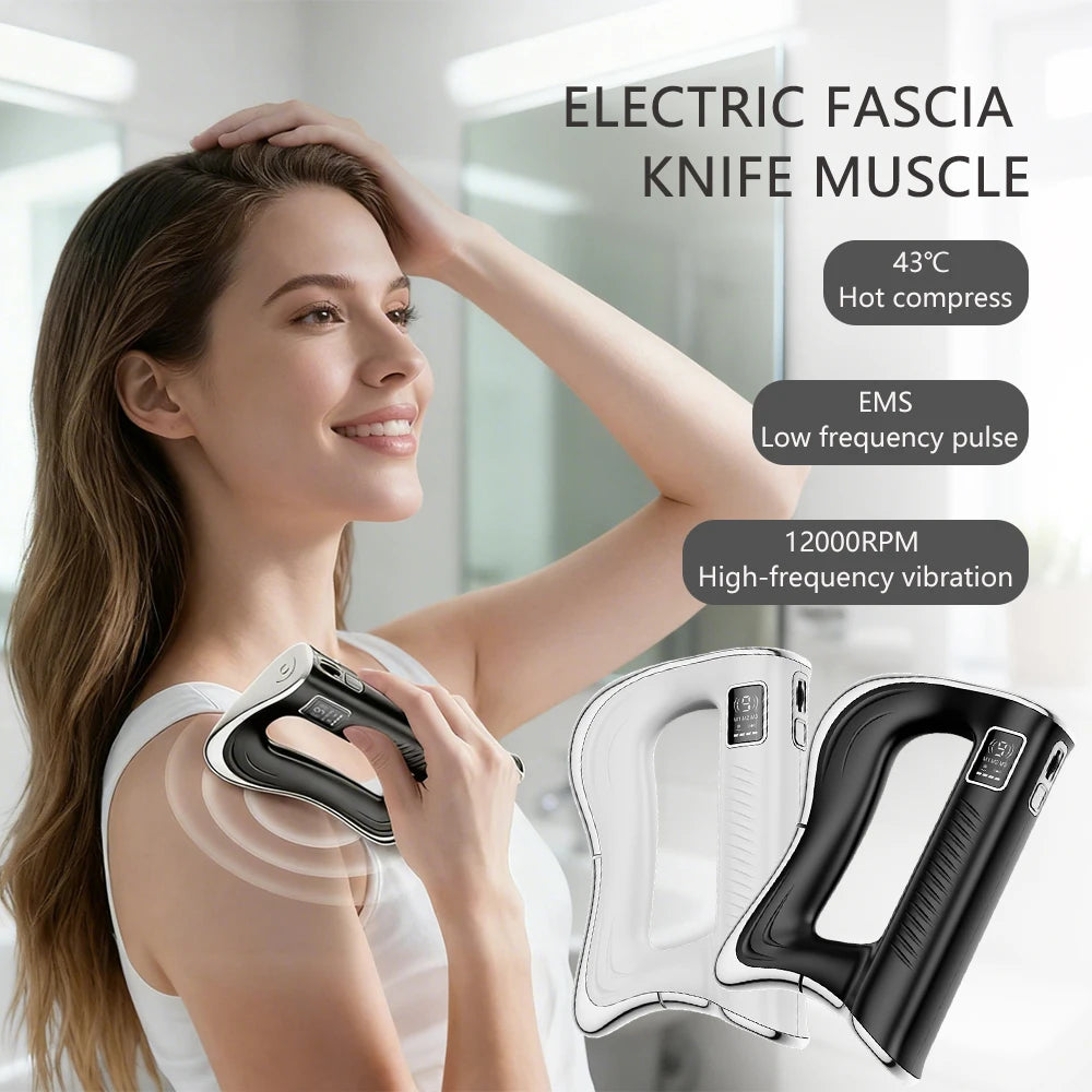 Foreverlily Electric Fascia Knife Massager High Frequency Vibration Scraper