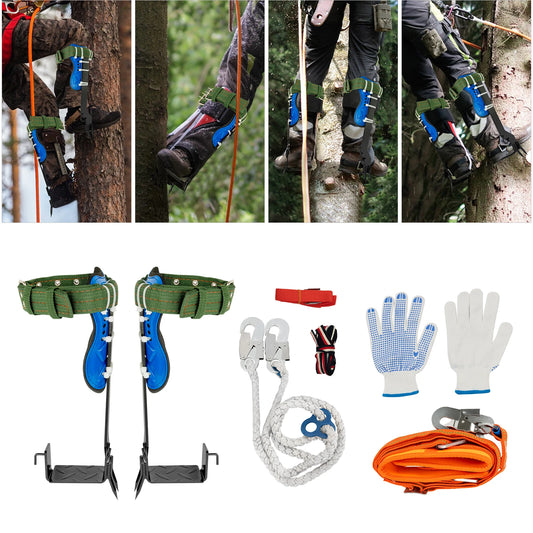 Professional Tree Climbing Spikes Kit with Safety Belt Harness