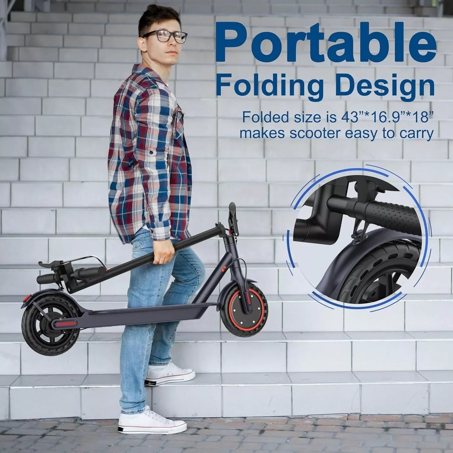 Ladped Electric Scooter LP60 350W Folding 19 MPH Max Speed 16 Miles Range For Adults
