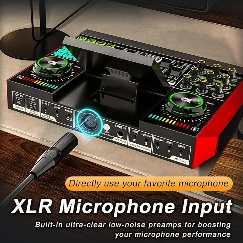 Tenlamp G10 Audio Mixer With Voice Changer For PC Streaming