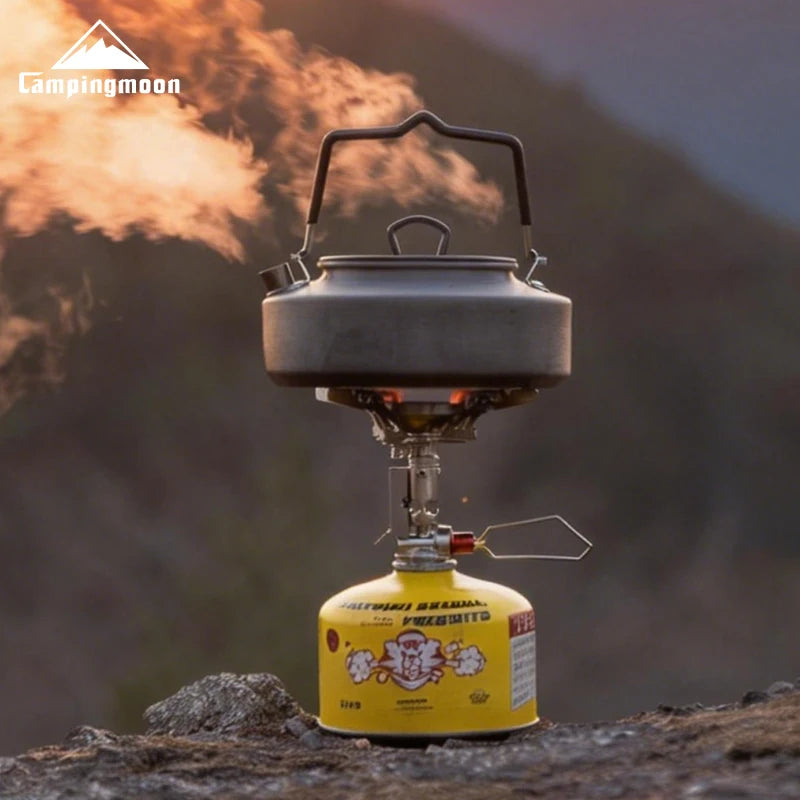 Campingmoon Portable Titanium Rocket Stove Outdoor Hiking Camping Mountaineering