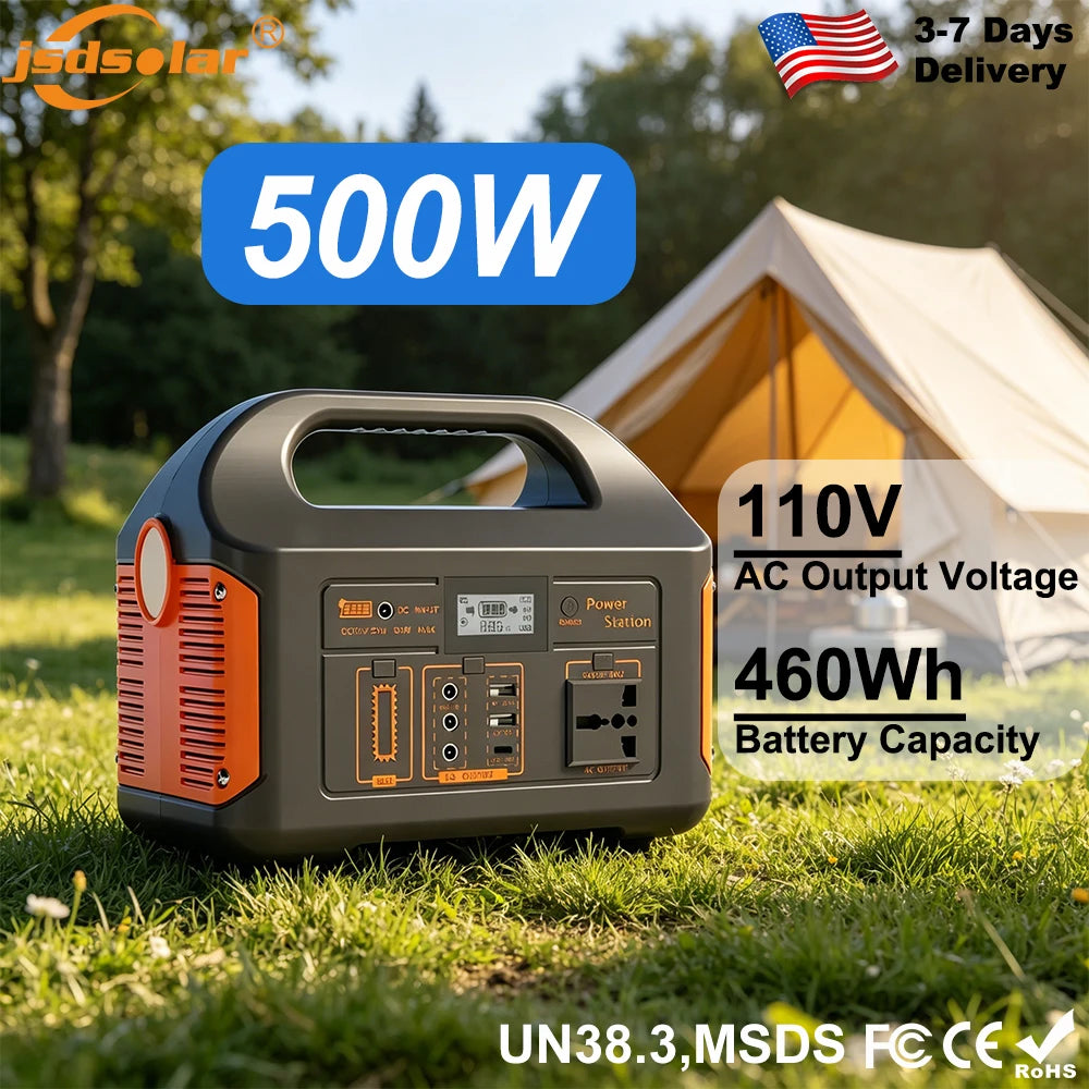 GaiaRay Electric Solar Power Station 500W 460Wh Emergency Backup