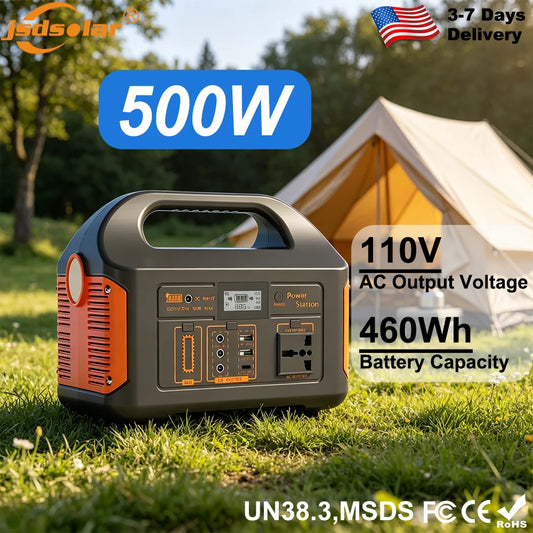 GaiaRay Electric Solar Power Station 500W 460Wh Emergency Backup
