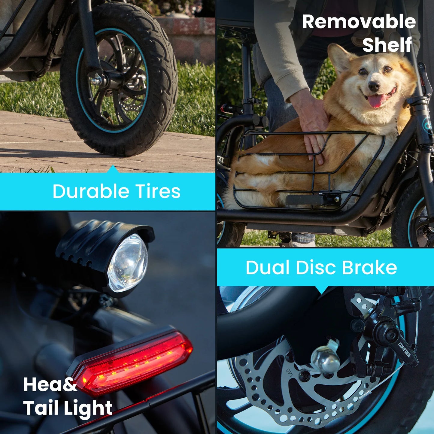 Gyroor Foldable Electric Scooter With Basket For Adults