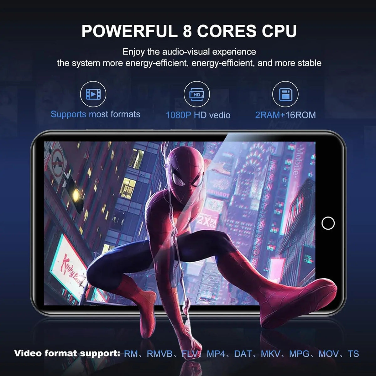 Android 9.0 Oilsky M303pro MP3 Player  with Bluetooth and WiFi, 4.0-inch with speakers capacity up to 512GB