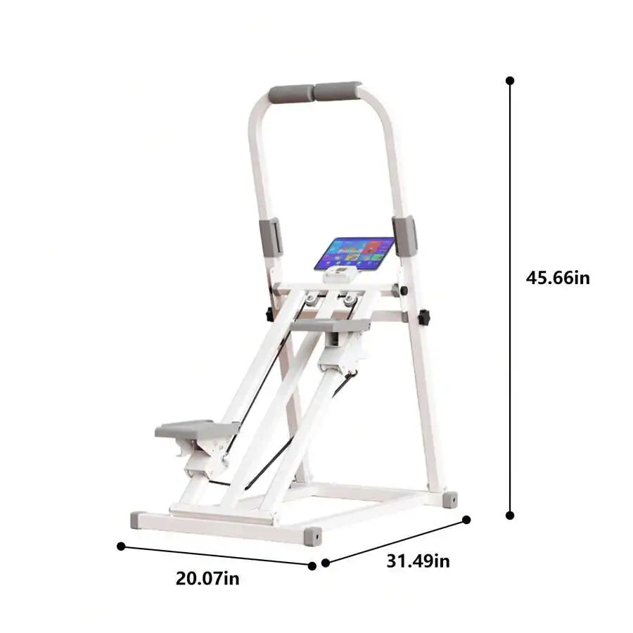 Foldable Stair Stepper With Adjustable Resistance And Phone Holder