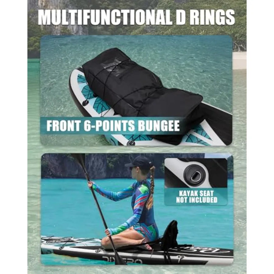 Inflatable Stand Up Paddle Board Ultra Stable Lightweight PVC Blue For Outdoor Water Sports Enthusiasts