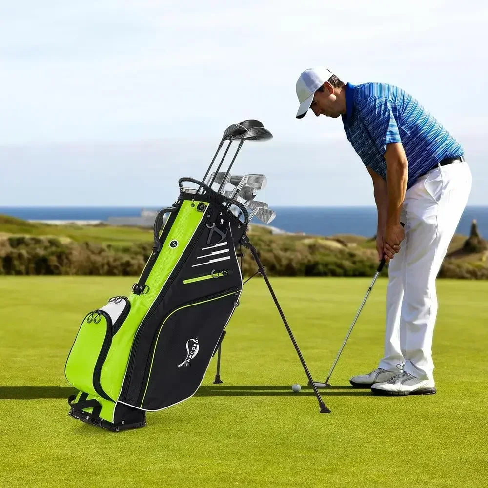 Waterproof Golf Stand Bag With Eight Pockets And Rain Cover