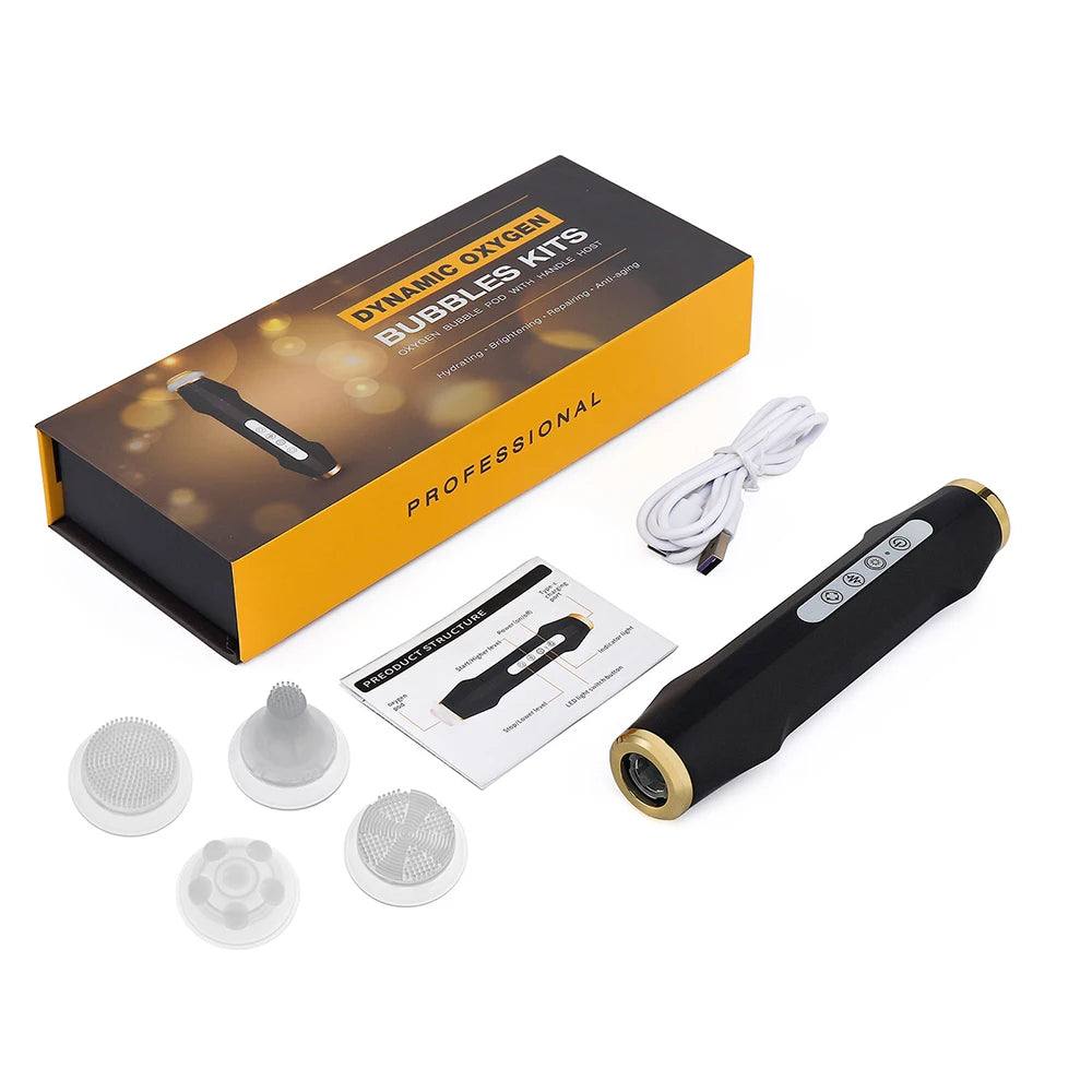 Foreverlily Oxygen Bubble Pen CO2 Facial Machine 7 Color LED Spa Treatment For Home Spa Enthusiasts