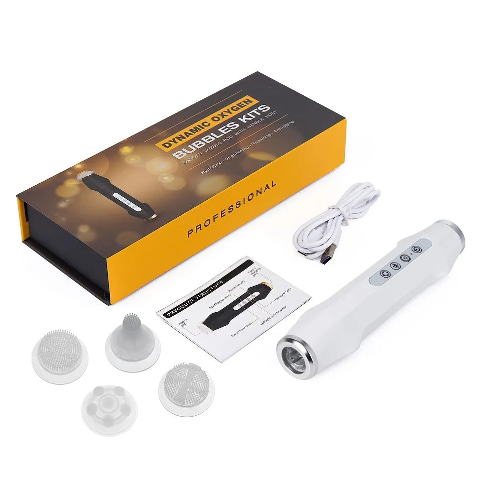 Foreverlily Oxygen Bubble Pen CO2 Facial Machine 7 Color LED Spa Treatment For Home Spa Enthusiasts