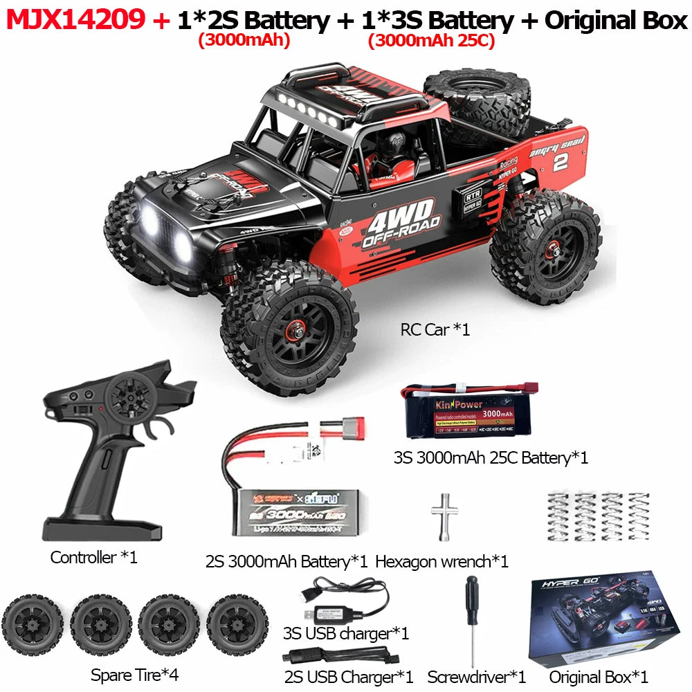 Jyscend Brushless RC Car 4WD Off Road Racing Truck 75kmh High Speed Remote Control for RC Hobbyists
